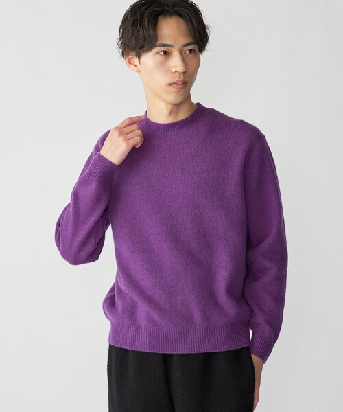 SHIPS（シップス）の「SHIPS: 5ゲージ ヤク ブレンド クルーネック ニット（ニット/セーター・メンズ・パープル/ダークグレー/コバルトブルー/レッド/ライトグリーン/キャメル・SMALL/MEDIUM/LARGE/X-LARGE）」の12枚目の写真