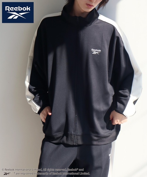 Reebok（リーボック）の「【Reebok/リーボック】袖ライン デザイン トラック ジャケット（ジャージ・メンズ・ブラック/チャコールグレー/ネイビー・M/L/LL）」の13枚目の写真