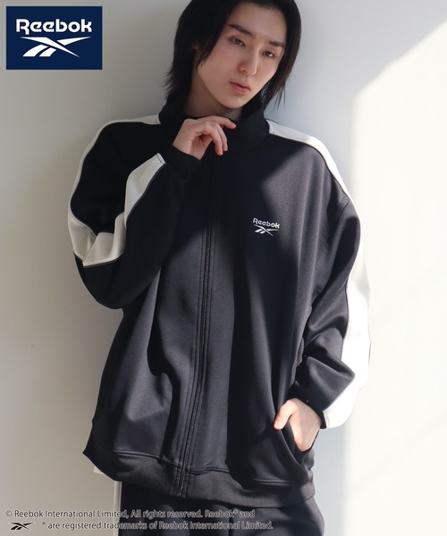 Reebok（リーボック）の「【Reebok/リーボック】袖ライン デザイン トラック ジャケット（ジャージ・メンズ・ブラック/チャコールグレー/ネイビー・M/L/LL）」の14枚目の写真