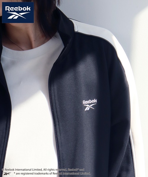 Reebok（リーボック）の「【Reebok/リーボック】袖ライン デザイン トラック ジャケット（ジャージ・メンズ・ブラック/チャコールグレー/ネイビー・M/L/LL）」の15枚目の写真