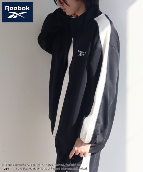 Reebok（リーボック）の「【Reebok/リーボック】袖ライン デザイン トラック ジャケット（ジャージ・メンズ・ブラック/チャコールグレー/ネイビー・M/L/LL）」の17枚目の写真