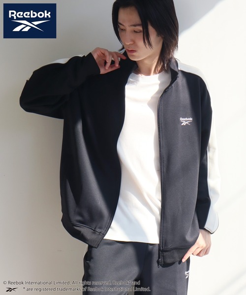 Reebok（リーボック）の「【Reebok/リーボック】袖ライン デザイン トラック ジャケット（ジャージ・メンズ・ブラック/チャコールグレー/ネイビー・M/L/LL）」の18枚目の写真