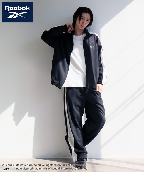 Reebok（リーボック）の「【Reebok/リーボック】袖ライン デザイン トラック ジャケット（ジャージ・メンズ・ブラック/チャコールグレー/ネイビー・M/L/LL）」の20枚目の写真