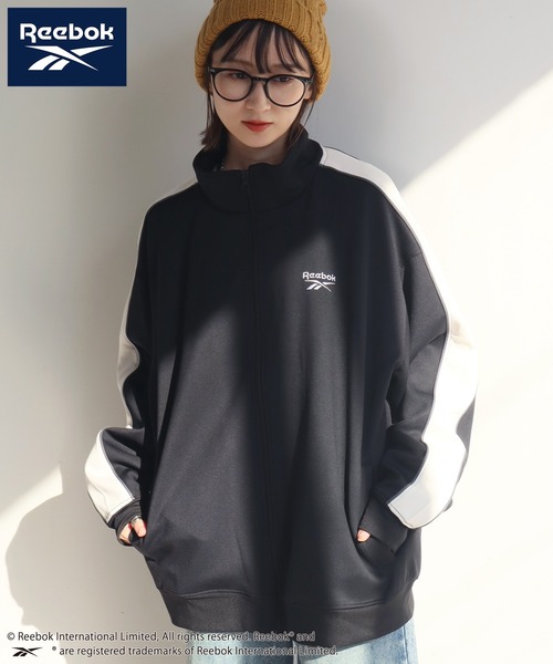 Reebok（リーボック）の「【Reebok/リーボック】袖ライン デザイン トラック ジャケット（ジャージ・メンズ・ブラック/チャコールグレー/ネイビー・M/L/LL）」の6枚目の写真