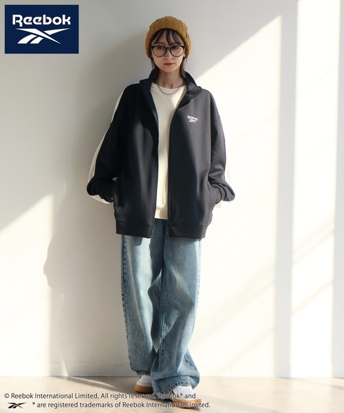 Reebok（リーボック）の「【Reebok/リーボック】袖ライン デザイン トラック ジャケット（ジャージ・メンズ・ブラック/チャコールグレー/ネイビー・M/L/LL）」の10枚目の写真