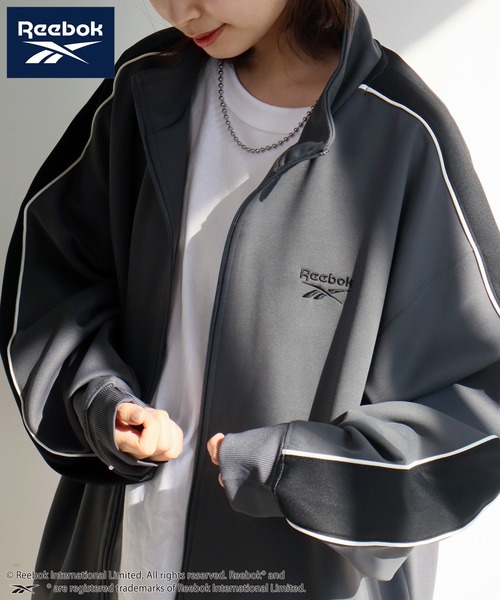 Reebok（リーボック）の「【Reebok/リーボック】袖ライン デザイン トラック ジャケット（ジャージ・メンズ・ブラック/チャコールグレー/ネイビー・M/L/LL）」の21枚目の写真