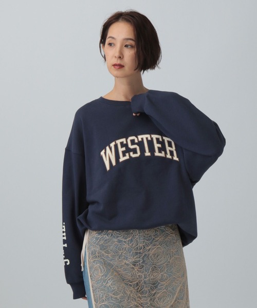 LEPSIM（レプシィム）の「アソートロゴBIG裏毛プルオーバー　603652（スウェット・レディース・オフホワイト/グレー/ネイビー・FREE）」の3枚目の写真