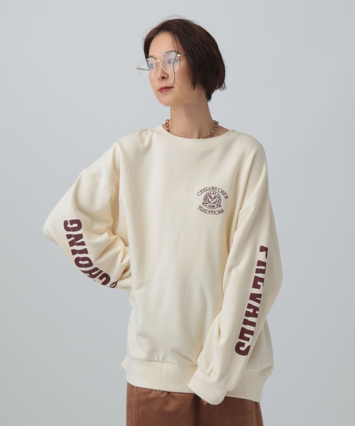 LEPSIM（レプシィム）の「アソートロゴBIG裏毛プルオーバー　603652（スウェット・レディース・オフホワイト/グレー/ネイビー・FREE）」の6枚目の写真