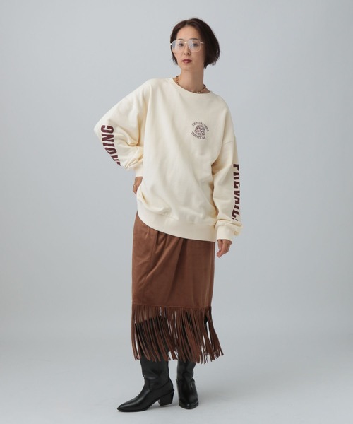 LEPSIM（レプシィム）の「アソートロゴBIG裏毛プルオーバー　603652（スウェット・レディース・オフホワイト/グレー/ネイビー・FREE）」の7枚目の写真