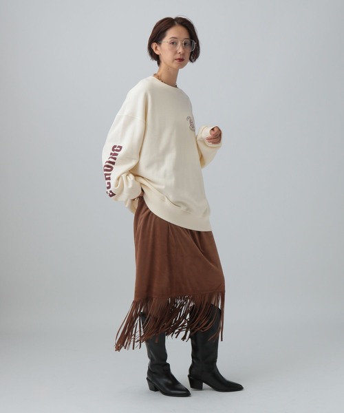 LEPSIM（レプシィム）の「アソートロゴBIG裏毛プルオーバー　603652（スウェット・レディース・オフホワイト/グレー/ネイビー・FREE）」の8枚目の写真