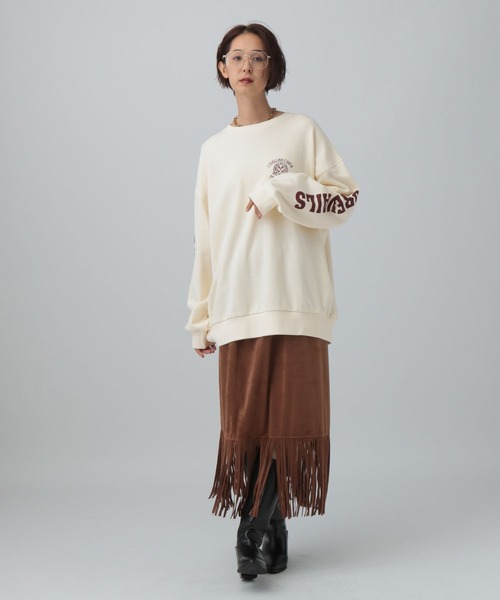 LEPSIM（レプシィム）の「アソートロゴBIG裏毛プルオーバー　603652（スウェット・レディース・オフホワイト/グレー/ネイビー・FREE）」の9枚目の写真