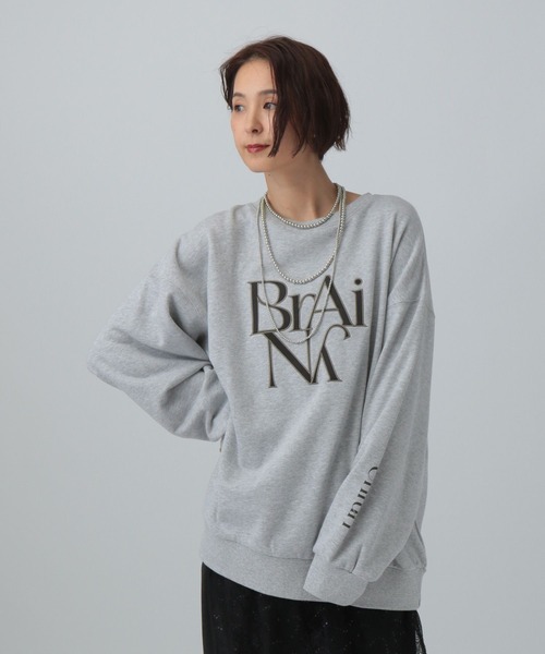 LEPSIM（レプシィム）の「アソートロゴBIG裏毛プルオーバー　603652（スウェット・レディース・オフホワイト/グレー/ネイビー・FREE）」の11枚目の写真