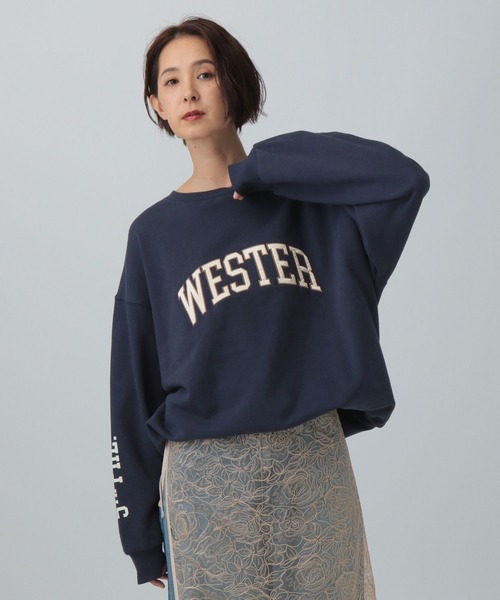 LEPSIM（レプシィム）の「アソートロゴBIG裏毛プルオーバー　603652（スウェット・レディース・オフホワイト/グレー/ネイビー・FREE）」の17枚目の写真