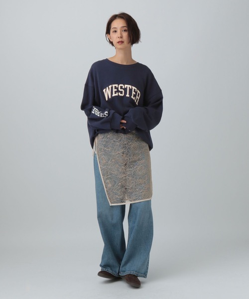 LEPSIM（レプシィム）の「アソートロゴBIG裏毛プルオーバー　603652（スウェット・レディース・オフホワイト/グレー/ネイビー・FREE）」の21枚目の写真