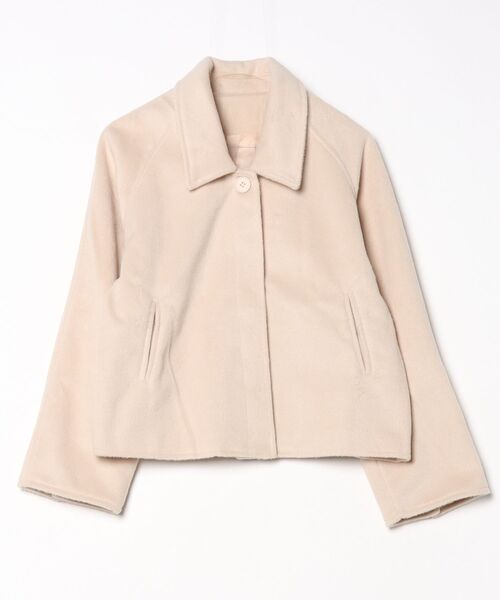 FREE STYLISTS(フリー スタイリスト)の「YUGA_YGMC wool short coat(ステンカラーコート・レディース・ライトグレー/オフホワイト/ブラック/ダークグレー・FREE)」の7枚目の写真