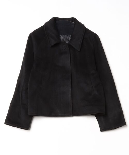 FREE STYLISTS(フリー スタイリスト)の「YUGA_YGMC wool short coat(ステンカラーコート・レディース・ライトグレー/オフホワイト/ブラック/ダークグレー・FREE)」の16枚目の写真