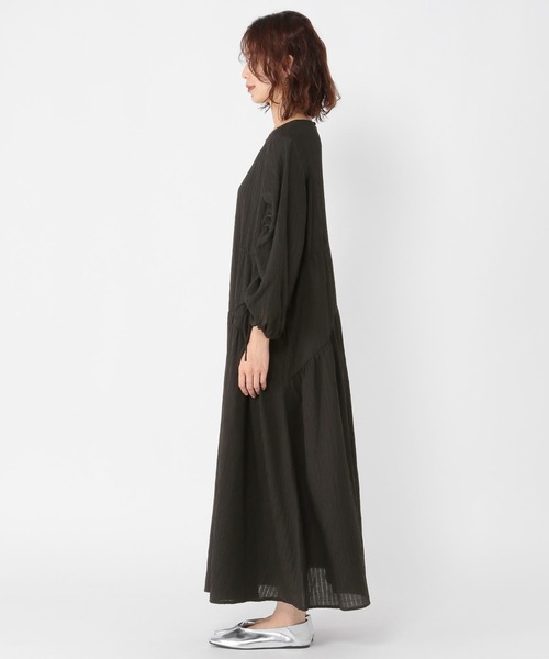 studio CLIP（スタディオクリップ）の「ドロストデザインワンピース（ワンピース・レディース・ブラウン/ブラック・FREE）」の10枚目の写真