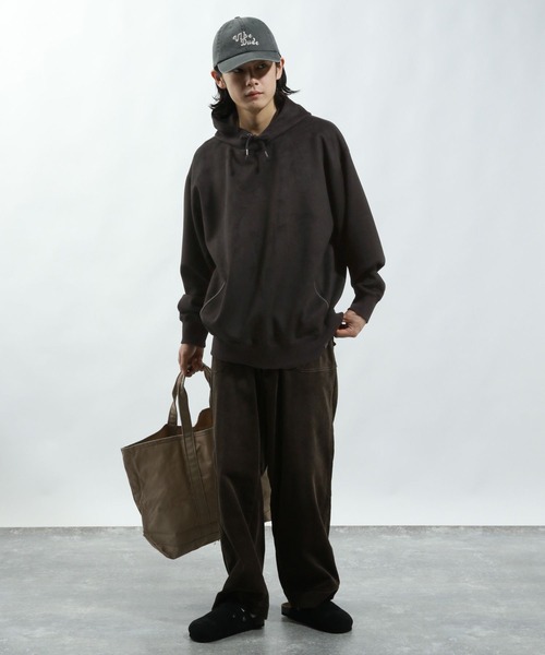 BAYFLOW（ベイフロー）の「スウェードライクポンチパーカー（Tシャツ/カットソー・メンズ・ブラック/ベージュ/グリーン・MEDIUM/LARGE）」の4枚目の写真