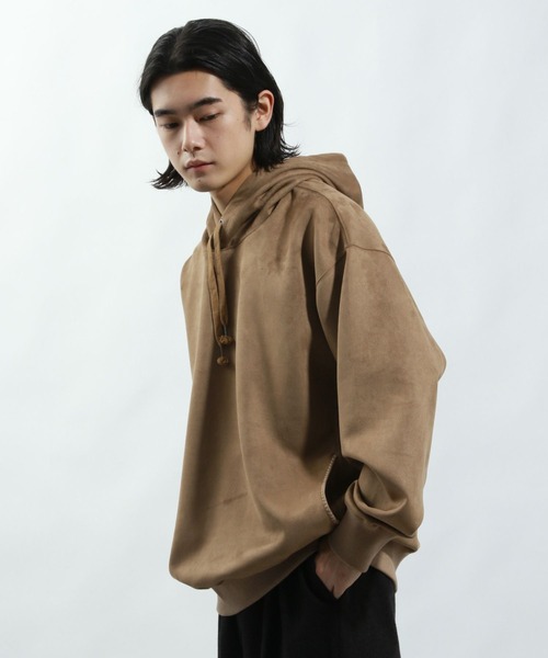 BAYFLOW（ベイフロー）の「スウェードライクポンチパーカー（Tシャツ/カットソー・メンズ・ブラック/ベージュ/グリーン・MEDIUM/LARGE）」の10枚目の写真