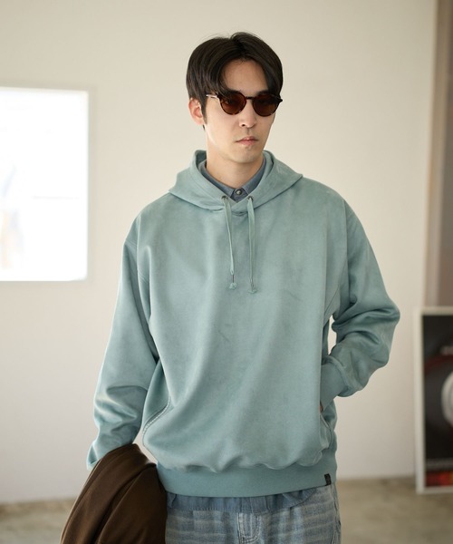 BAYFLOW（ベイフロー）の「スウェードライクポンチパーカー（Tシャツ/カットソー・メンズ・ブラック/ベージュ/グリーン・MEDIUM/LARGE）」の13枚目の写真