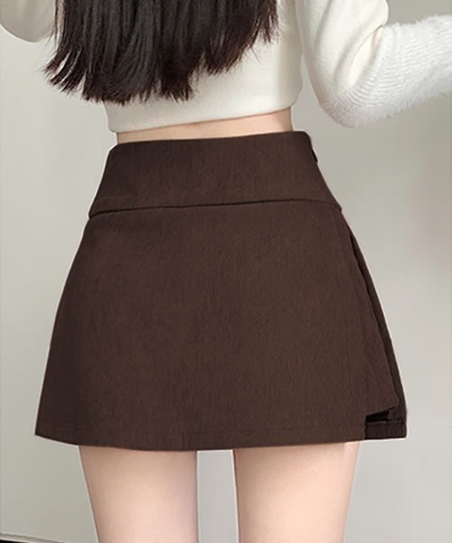 Pittok(ピットク)の「スカート風フレアショートパンツ(その他パンツ・レディース・ブラック/ブラウン・MEDIUM)」の7枚目の写真