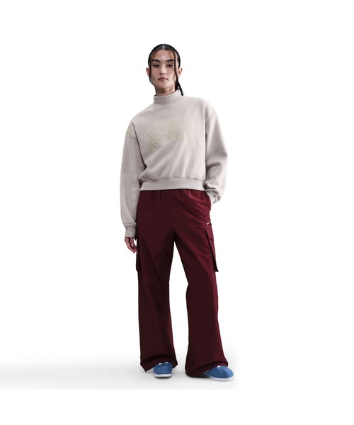 NIKE（ナイキ）の「NIKE/ナイキ W NSW PHNX FLC MOCK NECK（スウェット・レディース・ブラック/グレー/チャコールグレー・S/M/L/XL）」の7枚目の写真