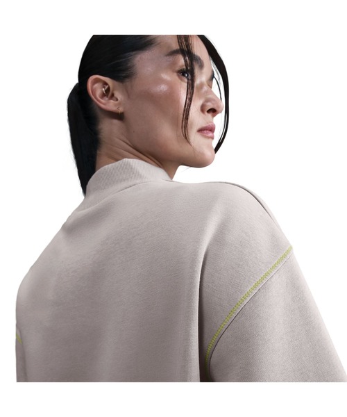 NIKE（ナイキ）の「NIKE/ナイキ W NSW PHNX FLC MOCK NECK（スウェット・レディース・ブラック/グレー/チャコールグレー・S/M/L/XL）」の8枚目の写真