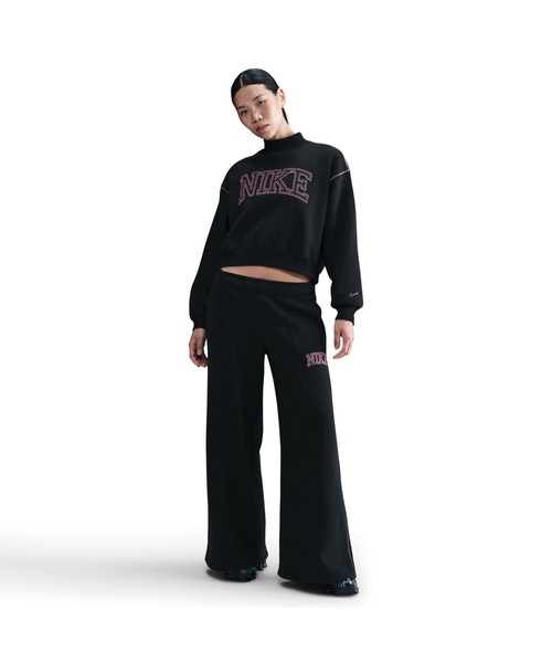 NIKE（ナイキ）の「NIKE/ナイキ W NSW PHNX FLC MOCK NECK（スウェット・レディース・ブラック/グレー/チャコールグレー・S/M/L/XL）」の11枚目の写真