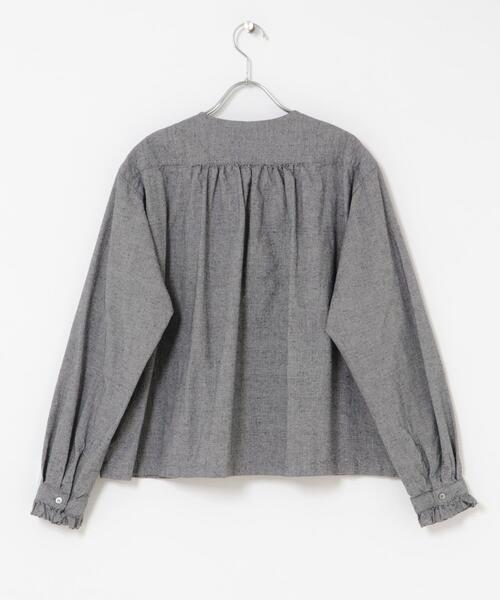 かぐれ（カグレ）の「コットンシルクフリルブラウス（シャツ/ブラウス・レディース・チェック/ブラック・FREE）」の17枚目の写真