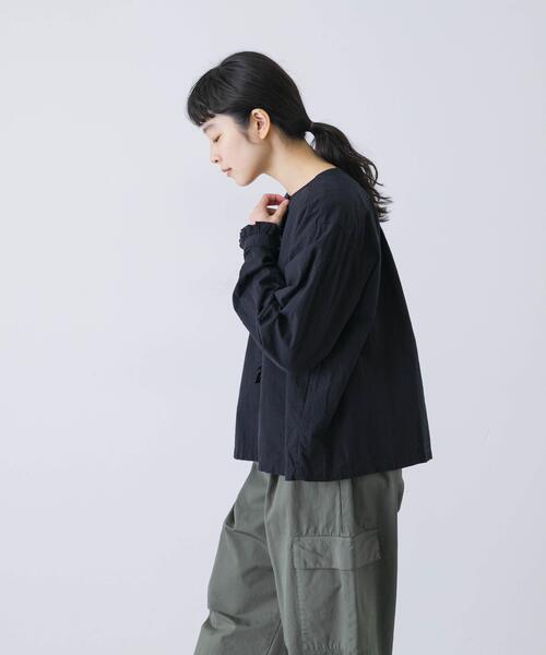 かぐれ（カグレ）の「コットンシルクフリルブラウス（シャツ/ブラウス・レディース・チェック/ブラック・FREE）」の22枚目の写真