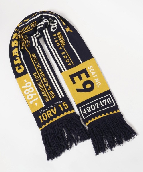 niko and...(ニコアンド)の「【Fishs Eddy(フィッシュエディ)】ニットマフラー【UNISEX】(マフラー・レディース・アイボリー/ネイビー・FREE)」の6枚目の写真