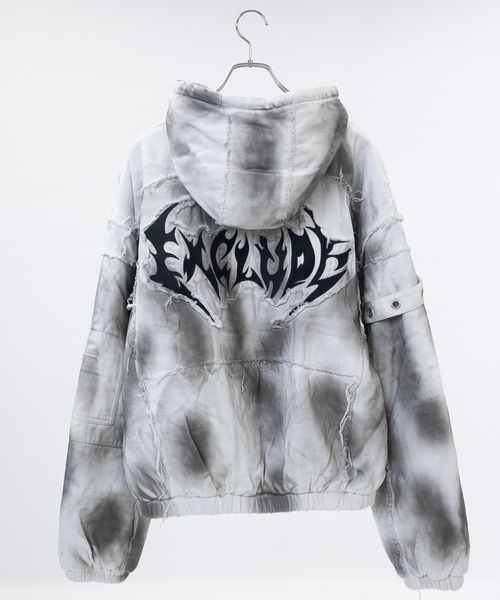 JOHN'S CLOSET（ジョンズクローゼット）の「【13】グランジデザイン フードジャケット（ブルゾン・メンズ・ブラック/ホワイト・MEDIUM/LARGE）」の14枚目の写真