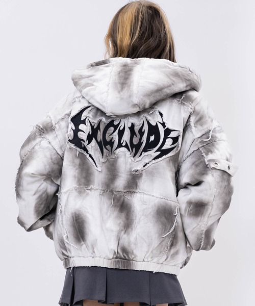 JOHN'S CLOSET（ジョンズクローゼット）の「【13】グランジデザイン フードジャケット（ブルゾン・メンズ・ブラック/ホワイト・MEDIUM/LARGE）」の20枚目の写真