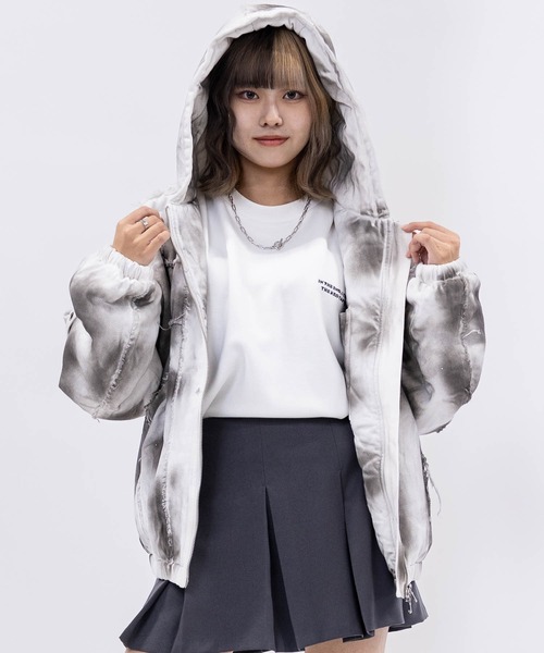 JOHN'S CLOSET（ジョンズクローゼット）の「【13】グランジデザイン フードジャケット（ブルゾン・メンズ・ブラック/ホワイト・MEDIUM/LARGE）」の17枚目の写真