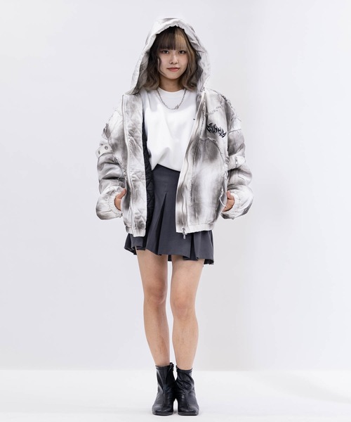 JOHN'S CLOSET（ジョンズクローゼット）の「【13】グランジデザイン フードジャケット（ブルゾン・メンズ・ブラック/ホワイト・MEDIUM/LARGE）」の22枚目の写真