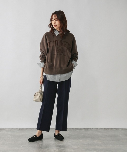 GLOBAL WORK(グローバルワーク)の「あったかウツクシルエットイージーストレートパンツ/580754(その他パンツ・レディース・ネイビー/グレー系その他6/ブラック/ブラウン系その他6・XX-LARGE/X-LARGE/X-SMALL/SMALL/LARGE/MEDIUM/XL-Long/L-Long/S-Long/M-Long)」の9枚目の写真