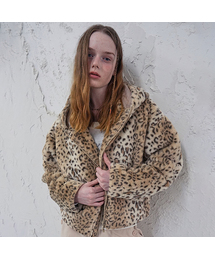 AVANDRESS | Leopard Puff Hood Zip-up(パーカー)