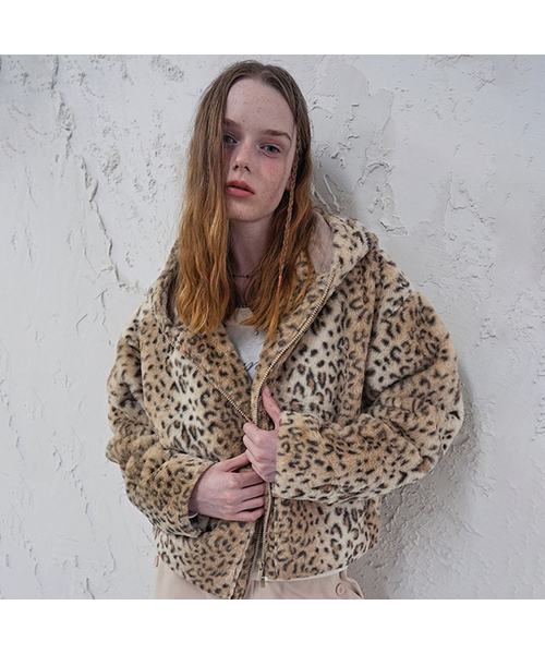 AVANDRESS(アバンドレス )の「Leopard Puff Hood Zip-up(パーカー・レディース・レオパード・MEDIUM/SMALL)」の1枚目の写真