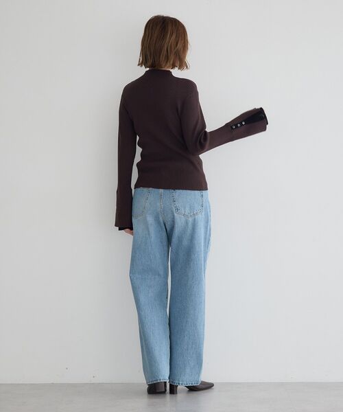 YECCA VECCA(イェッカヴェッカ)の「袖口レイヤードリブニット(ニット/セーター・レディース・チャコールグレー/ブラック/ベージュ/ミント・FREE)」の20枚目の写真