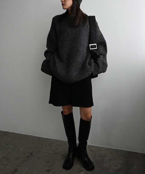 WILLFULLY（ウィルフリー）の「jacquard big silhouette knit（ニット/セーター・レディース・ブラック/チャコール/ボルドー・FREE）」の17枚目の写真