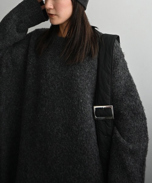 WILLFULLY（ウィルフリー）の「jacquard big silhouette knit（ニット/セーター・レディース・ブラック/チャコール/ボルドー・FREE）」の18枚目の写真