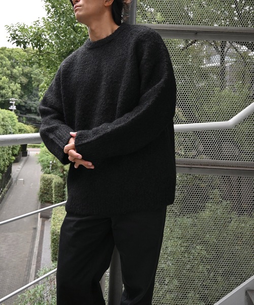 WILLFULLY（ウィルフリー）の「jacquard big silhouette knit（ニット/セーター・レディース・ブラック/チャコール/ボルドー・FREE）」の9枚目の写真