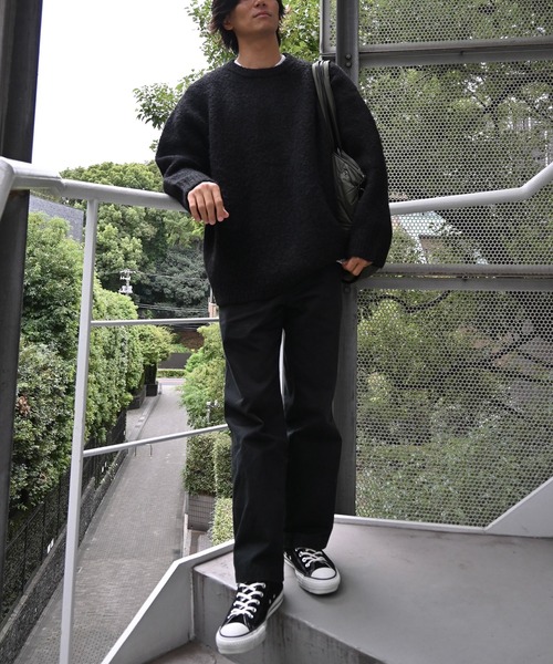 WILLFULLY（ウィルフリー）の「jacquard big silhouette knit（ニット/セーター・レディース・ブラック/チャコール/ボルドー・FREE）」の8枚目の写真