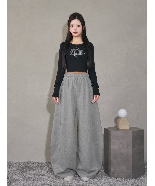 Darich（ダーリッチ）の「シャイニーDDロゴコンパクトロングTシャツ（Tシャツ/カットソー・レディース・ホワイト/グレー/ブラック・FREE）」の4枚目の写真