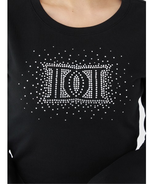 ダーリッチ シャイニーDDロゴコンパクトロングTシャツ 黒 シャイニーDDロゴコンパクトロングTシャツ（Tシャツ/カットソー