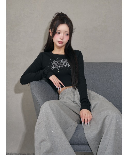 Darich（ダーリッチ）の「シャイニーDDロゴコンパクトロングTシャツ（Tシャツ/カットソー・レディース・ホワイト/グレー/ブラック・FREE）」の20枚目の写真