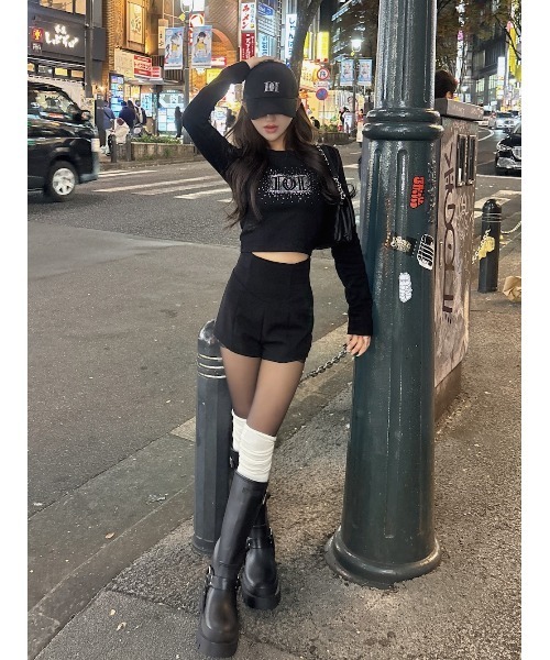 シャイニーDDロゴコンパクトロングTシャツ（Tシャツ/カットソー