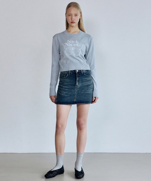 NICK&NICOLE(ニックアンドニコール)の「WASHING DENIM MINI SKIRT_BLUE(スカート・レディース・その他・MEDIUM/SMALL/LARGE)」の5枚目の写真