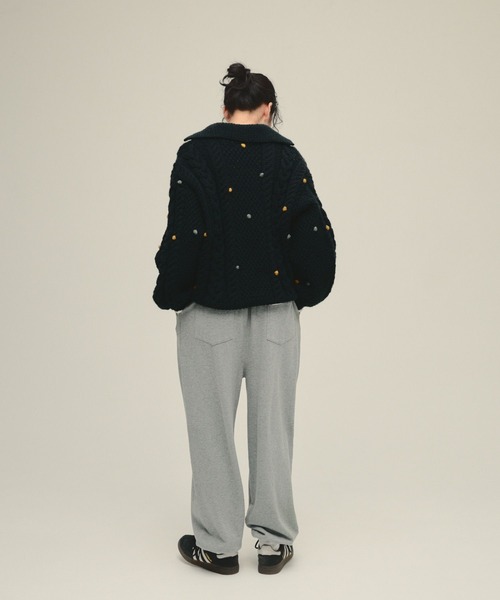 eL（エル）の「【eL】Nepal Hand Knit Skipper Pullover/491272（ニット/セーター・レディース・グレー/ネイビー・FREE）」の11枚目の写真