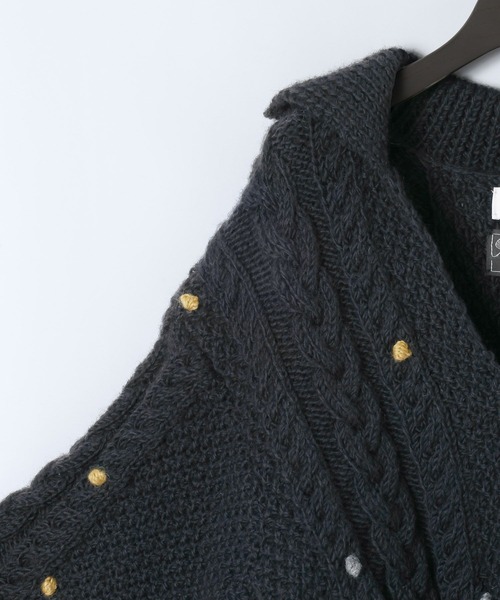 eL（エル）の「【eL】Nepal Hand Knit Skipper Pullover/491272（ニット/セーター・レディース・グレー/ネイビー・FREE）」の15枚目の写真